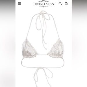 Divino seas White Satin Bikini top only